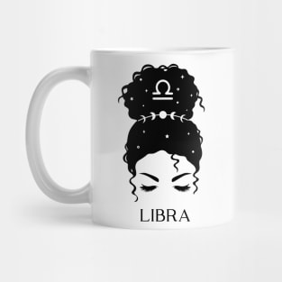 Messy Bun Celestial Queen: Libra Zodiac Sign Mug